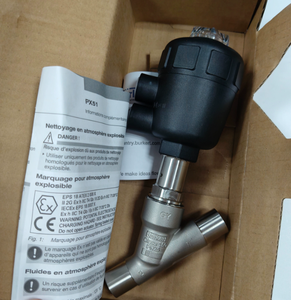 วาล์วแบบมุมตั้งตรงนิวเมติก Burkert รุ่นดั้งเดิม 00143449 DN15 เชื่อมต่อแบบ SS316 ซีล PTFE สำหรับน้ำ ไอน้ำ และสารเคมี - Product Image 3