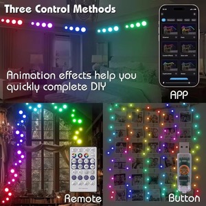 Tự làm RGB + IC pin Powered LED Strip Lights màu sắc thay đổi USB LED chuỗi đèn Bluetooth ứng dụng và 2.4 Gam điều khiển từ xa - Product Image 2