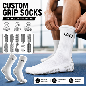 Wholesale Anti Slip <b>Sock</b> Non Slip Soccer Men Grippy Sport Football <b>Custom</b> Logo Sports <b>Grip</b> <b>Socks</b> - Product Image 1