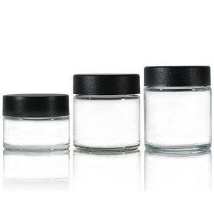 Pot en verre transparent à fond épais, écologique, résistant aux enfants, avec couvercle noir résistant aux enfants, pour crème visage artisanale, 2,5 oz - Product Image 5