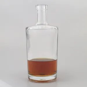 迷你波旁750毫升酒精瓶威士忌玻璃瓶威士忌容器定制酒精瓶