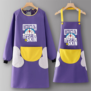 Delantal de manga larga impermeable y a prueba de aceite familia cocina arte estudiante pintura al óleo trabajo adulto casa limpieza Bata - Product Image 2