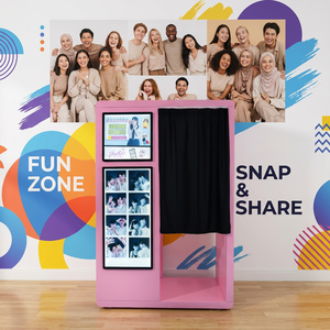 Jlj สนับสนุนการปรับแต่งด้วยตนเองบริการถ่ายภาพด่วนแบบ <span class=keywords><strong>purikura</strong></span> กล้องในตัวสีชมพู - Product Image 2