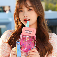 Bouteille d'eau en plastique en forme de téléphone portable mignonne et kawaii de 300 ml (10 oz) en gros