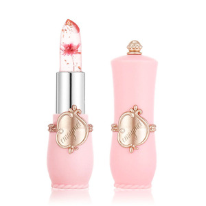 KH08A Crystal Transparent Jelly <strong>Lipstick</strong> with Flower Moisturizing Temperature <strong>Color</strong> <strong>Changing</strong> Flower Jelly <strong>Lipstick</strong> with Box - Product Image 2