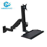 Support mural pour moniteur de machine CNC en aluminium robuste Meisonic M8-WA02KB-X-DK avec capacité de charge de 10 kg - Nouveau stock