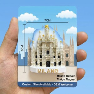 Imán de Refrigerador Personalizado de Resina 3D con Diseño de la Catedral del <span class=keywords><strong>Duomo</strong></span> de Milán, <span class=keywords><strong>Italia</strong></span>, Recuerdo Turístico Gótico, Regalo, Venta al Por Mayor, OEM - Product Image 6
