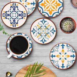 Sottobicchieri in Ceramica Bohémien Ecologici Best-Seller con Base in Sughero, Diametro 10cm, per Protezione Tavolo e Tappetini - Product Image 5