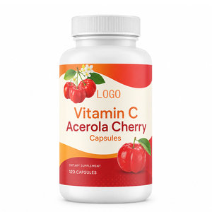 Capsules de Vitamine C Naturelle Lyophilisée de Cerise Acerola Biologique de Haute Qualité, Véganes, Faible Teneur en Sucre, Améliorent l'Immunité, Sans Produits Laitiers - Product Image 1