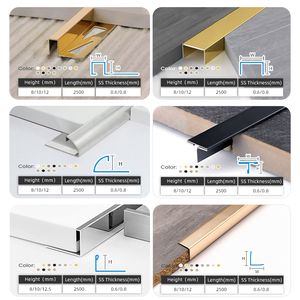SS201 304 Nouvelle finition d'angle en métal pour <span class=keywords><strong>carrelage</strong></span>, protection de bord, profilé de <span class=keywords><strong>carrelage</strong></span>, modèle exclusif, fourniture de profilés de <span class=keywords><strong>carrelage</strong></span> en acier inoxydable - Product Image 2