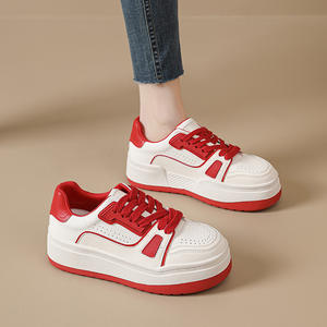 Nouvelles baskets blanches à plateforme pour femme, style coréen, polyvalentes, pour étudiantes, sport et décontractées, basses, collection Printemps 2026 - Product Image 1