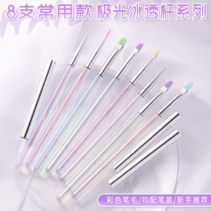 Varita Mágica para Modelar Uñas, Pincel Plano de Nylon, Herramienta para Delinear con Efecto Margarita para Diseño de Arte en Gel de Color Caramelo - Product Image 2
