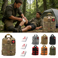 Pochette tactique EMT Molle détachable, trousse de premiers soins, sac de survie d'urgence avec guide médical pour la randonnée en plein air