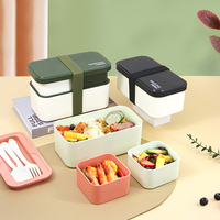 Nouveauté Boîte à bento en plastique 4 compartiments réutilisable et étanche pour enfants Conteneur de stockage des aliments pour l'école et le déjeuner