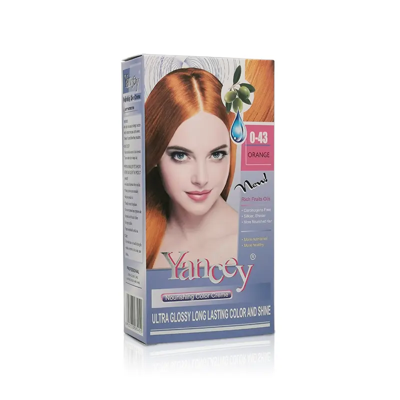 Best private label shining hair dyeing orange color bleach cream