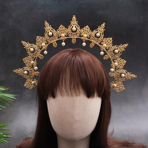 باروك onna Goddess مبالغ فيه Halo rotro madhair إكسسوار لباس الرأس لأداء الكرة - Product Image 1