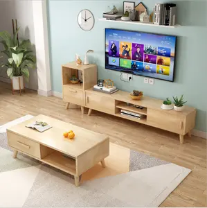Conjunto de muebles para sala de estar, mesa de centro de madera opcional, soporte de TV, precio barato, alta calidad, venta al por mayor