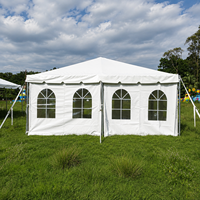 Carpa de Jardín para Eventos y Fiestas al Aire Libre de 15x20m, Estructura de Acero Galvanizado, Cubierta de PVC, Ventanas Arqueadas, Ideal para Bodas