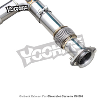 Tuyau d'échappement en acier inoxydable AUTO pour Chevrolet Corvette C8 Z06 2019-2025, tuyau d'échappement à écoulement libre, système d'échappement de voiture