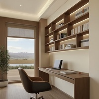 SNLFEIER Armoire de rangement, bureau et bibliothèque en bois sur mesure, style crème français, pour chambre et bureau à domicile