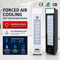Réfrigérateur vertical compact pour boissons, vitrine réfrigérée pour boutique