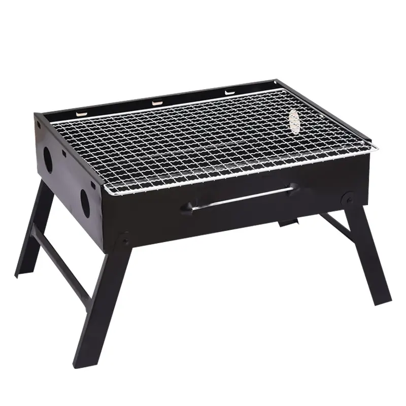 Vỉ Nướng Thịt Nướng Trung Quốc Logo Theo Yêu Cầu Vỉ Nướng BBQ Than Cầm Tay Mini Ngoài Trời Có Thể Gập Lại