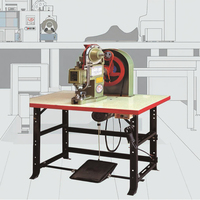 Machine automatique de poinçonnage, rivetage et fabrication d'œillets pour semelles de chaussures en cuir
