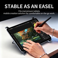 Support pliable pour tablette et téléphone en alliage d'aluminium réglable sur 6 niveaux - Support de bureau portable multifonction pour le bureau et les voyages