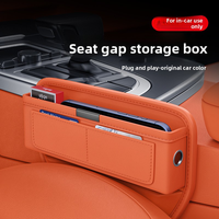 Organisateur de rangement en cuir PU pour l'espace entre les sièges de voiture avec porte-gobelet, accessoires intérieurs de voiture, poches pour console auto