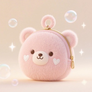 Portachiavi Personalizzato Orsetto Peloso, Adorabile Accessorio Compatto per Mini Borsa - Product Image 1