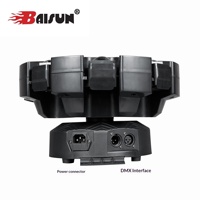 Projecteur de scène DJ LED DMX Stroboscope 8 bras Bee Eye 180W RGBW Laser Lumière de fête à télécommande à tête mobile pour Mariage et Soirée Disco