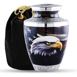 Urnas de cremación de metal hechas a mano de alta calidad personalizadas para cenizas, suministros funerarios, urnas de cremación de recuerdo del exportador indio - Product Image 1