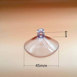 Ventouse transparente multi-taille 25-80mm à trou croisé en PVC pour meubles et objets décoratifs - Product Image 6