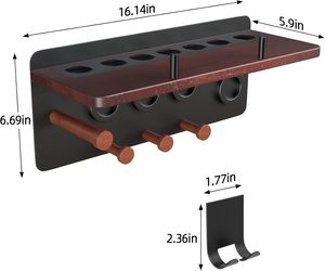 Organizador de soporte de almacenamiento para <span class=keywords><strong>accesorios</strong></span> de rizador <span class=keywords><strong>Dyson</strong></span> <span class=keywords><strong>Airwrap</strong></span>, organizador montado en la pared para <span class=keywords><strong>Airwrap</strong></span> Styler y <span class=keywords><strong>accesorios</strong></span> - Product Image 5