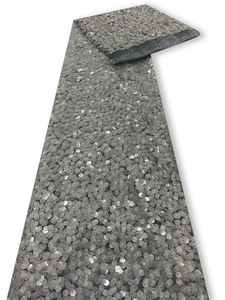 Tessuto di <span class=keywords><strong>Velluto</strong></span> con Paillettes da 9mm per Abiti da Sposa e Gonne Femminili, Tessuto con Paillettes per Abbigliamento Fai-da-Te e Design - Product Image 2