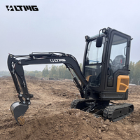 Mini-excavatrice sur chenilles de 2 tonnes avec pompe à engrenages et moteur - Puissance de creusement élevée, nouvel accessoire inclus