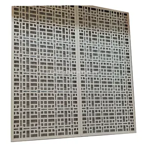 High Quality Garden Fencing Trellis Gates Mesh Supplier Laser Cut Privacy Fencing Panel Small Round Hole Perforated Metal Steel