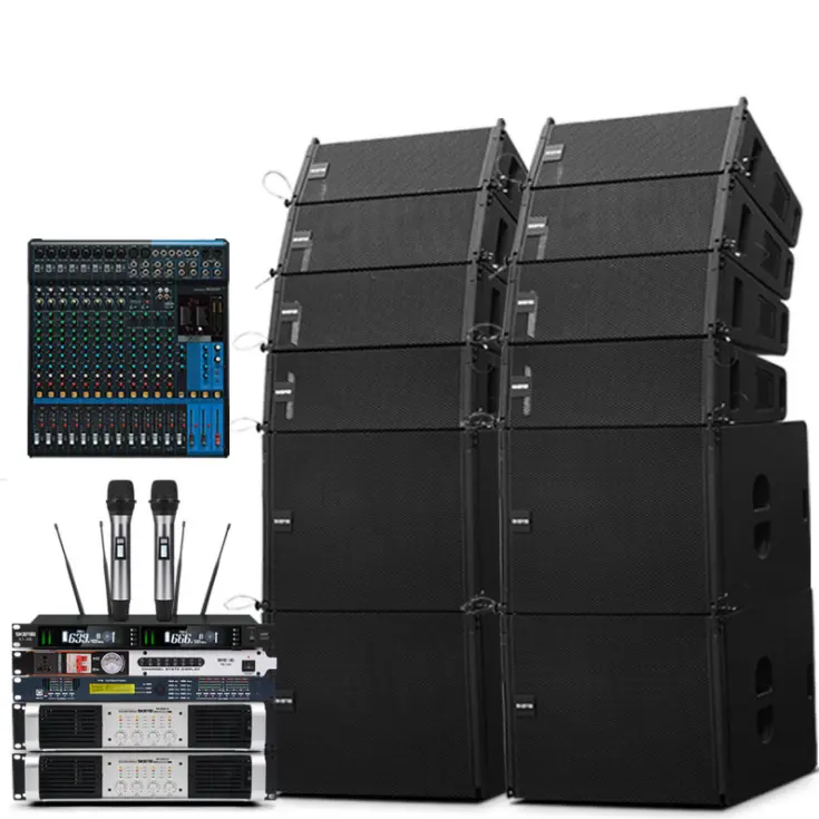 Professional audio video lighting complete set of sound system including amplified speaker dj pub use professional speaker