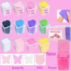 Lingettes pour ongles en coton, boîte en plastique à étiquette privée, lingettes pour ongles en coton sans peluches, lingettes personnalisées pour <span class=keywords><strong>enlever</strong></span> le <span class=keywords><strong>vernis</strong></span> à ongles, 200 pièces - Product Image 2