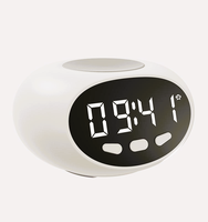 Jam Alarm perekam suara, dengan tampilan besar LED Jam Digital dengan Port pengisi daya USB Volume yang dapat disesuaikan untuk mengingatkan anak-anak orang tua