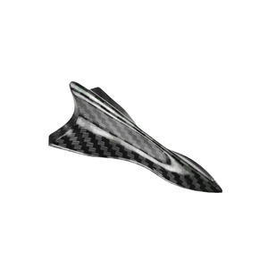 Nuevas antenas universales de aleta de tiburón negras para techo de coche, detalles de acero inoxidable adhesivos para el exterior del coche - Product Image 1
