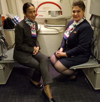Veste et jupe bleu marine, uniforme d'équipage de cabine personnalisé de haute qualité, Philippine Airlines