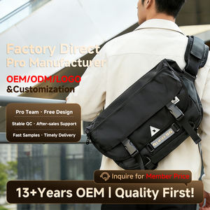 Sac messager fonctionnel personnalisé avec logo, sac bandoulière imperméable grande capacité, sac à l'épaule décontracté pour hommes - Product Image 1