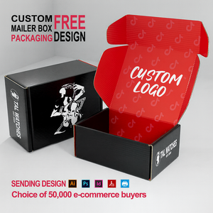 Tùy chỉnh vận chuyển hộp lớn bán buôn thân thiện với môi gấp giấy bao bì sản phẩm Hộp <span class=keywords><strong>in</strong></span> logo vận chuyển <span class=keywords><strong>hat</strong></span> đen hộp bưu phẩm - Product Image 1