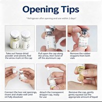 Ensemble de poudre lyophilisée réparatrice aux peptides, sérum visage anti-âge, raffermissant, hydratant, apaisant, poudre lyophilisée pour la réparation de la peau