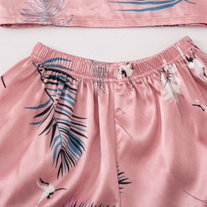 Luxe Satijnen Pyjama 'S Met Delicate Patroon 7 Stuks Pyjama <span class=keywords><strong>Sets</strong></span> Voor Vrouwen - Product Image 2