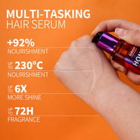 Huile capillaire végétalienne OEM Essence Black Ganoderma pour la repousse des cheveux, à base de spores de Reishi, hydratante et nourrissante