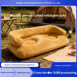 Sofá Inflable de PVC para Exteriores, Tipo U, Informal, con Reposabrazos, Doble, Acolchado, Grueso, para Ocio - Product Image 3