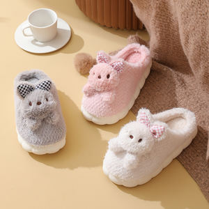 Nouveautés : Chaussons confortables pour l'intérieur et l'extérieur, été et hiver, antidérapants, en matériaux de haute qualité, à bout fermé, en fourrure pelucheuse avec doublure en coton. - Product Image 2