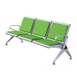 Chaise d'attente moderne pliable multifonction en acier inoxydable de bonne qualité pour hôpital et aéroport, 1 à 5 places, bleu et blanc, 1 - Product Image 1